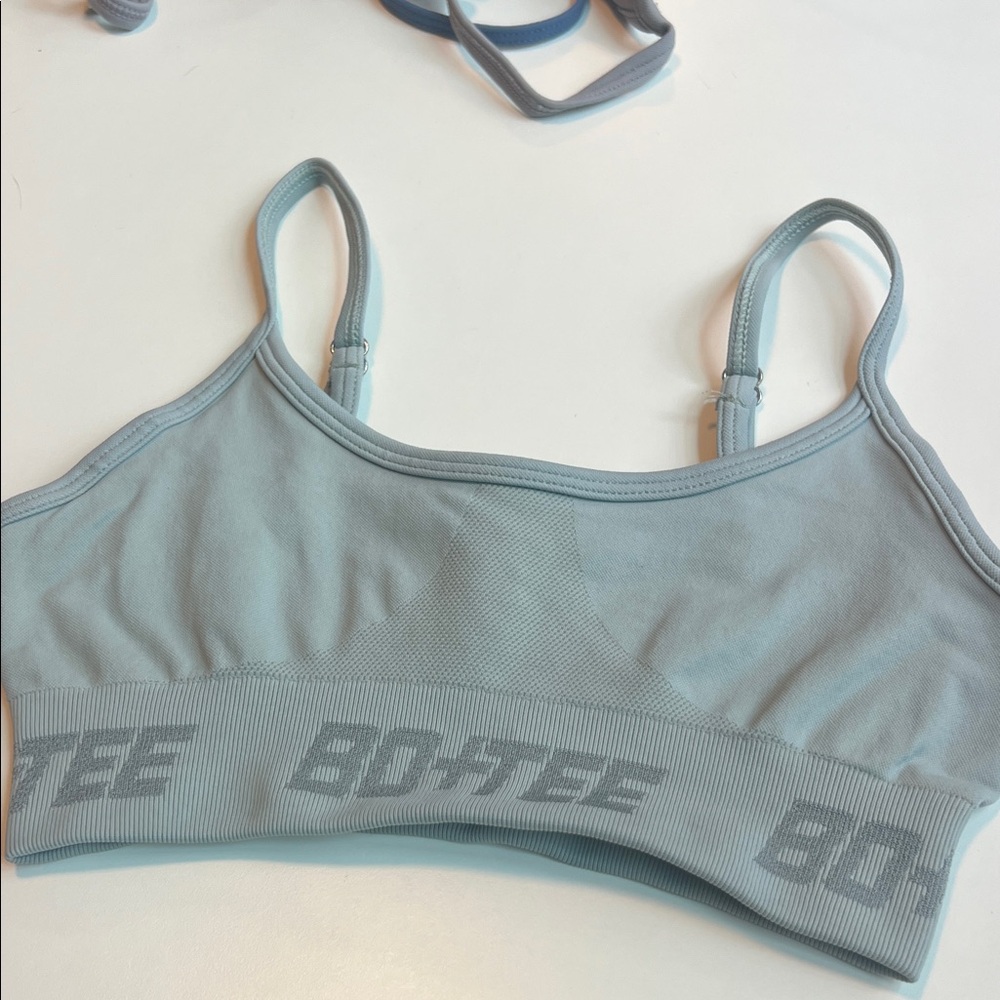 Bo+Tee Light Blue Sports Bra
